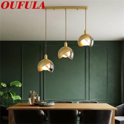 Hongcui Modern Pendant Lights Copper LED Fixture Home Creative Decoration Suitable For Restaurant Dining Room