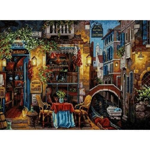 Manufacturer Embroidery Our Special Place in Venice Cross Stitch Kits Large with 100% Cotton Floss &Free Shipping for Wall Decor