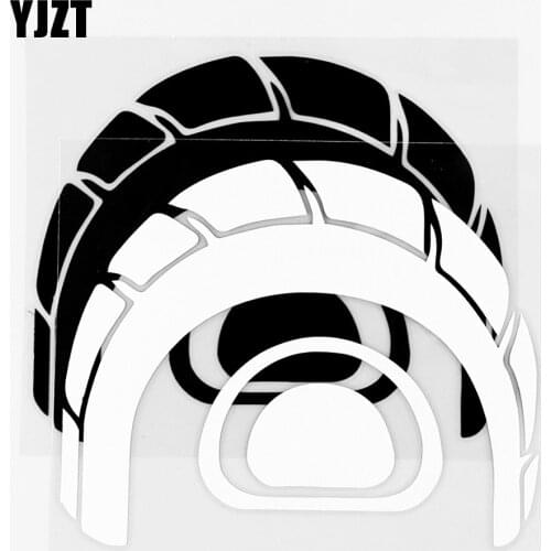 YJZT 12.8×10.5CM Interesting Sushi Car Stickers Personalized Car Body Styling Vinyl Decals Black/Silver 20B-0014