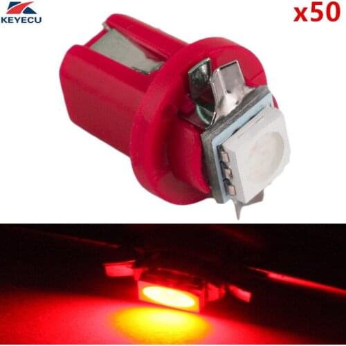KEYECU 50 Pieces Red 1157 BAY15D S25 12V 21/5W Car Replacement Bulb Double Contact Brake Stop Light with Dual Filament