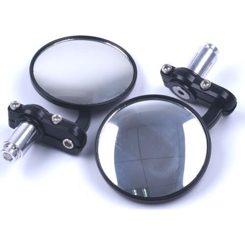 Universal Motor Bike modified retro folding Motorcycle Mirror Black Billet handle Bar Mirror Rearview Mirror moto Side Mirrors