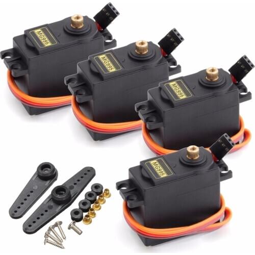 1/4/5/10/20PCS Digital Metal Gear Servo Motor MG995 360 Degree High Torque Metal Gear RC Servo Motor For Boat Helicopter Car