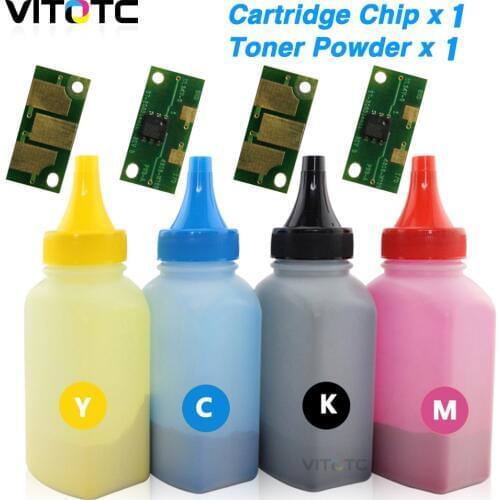 1PC Bottle Toner Powder+ 1PC Chip For Konica Minolta Magicolor 2400 2430 2500 2500W 2530DL 2550DN 2550EN 2590 KCMY Reset Refill