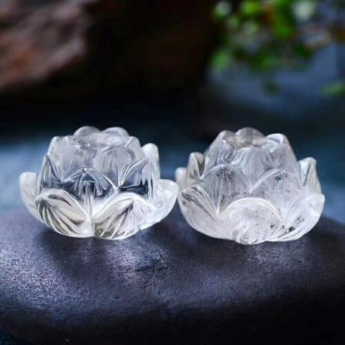 1 pcs Quartz Crystal Lotus Flowers Natural Lotus Stones Minerals Feng Shui Party Ornaments Chirstmas Wedding Souvenirs Gift