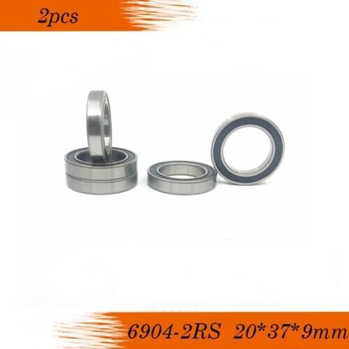 2PCS The Rubber sealing cover Thin wall deep groove ball bearings 6904-2RS 20*37*9 mm