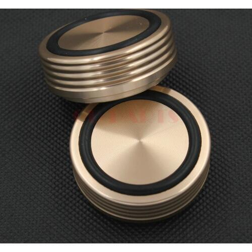 4PCS 44x17mm Golden Solid Full Aluminum Amplifier Speaker Cabinet CD Player DAC Isolation Feet Stand Cone