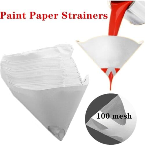50/100/200/300pcs Paper Paint Strainers Paper Paint Conical Strainers Mesh Filter Cone Strainer Paint Funnel 125 micron
