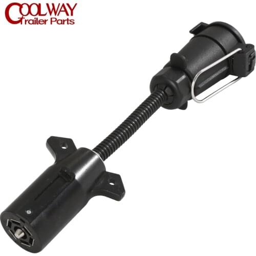 7 Pin Trailer Round Socket Female Plug to 7 RV Blade Trailer Adapter Connector Camper Caravan Accessories Parts