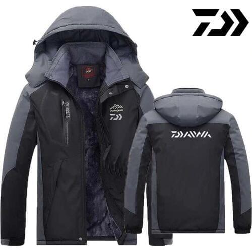 2020 DAIWA Fishing Clothing Winter Autumn Winter Waterproof Warm Fishing Jackets Men Fleece Thick Outdoor Fishing Shirts L-8XL