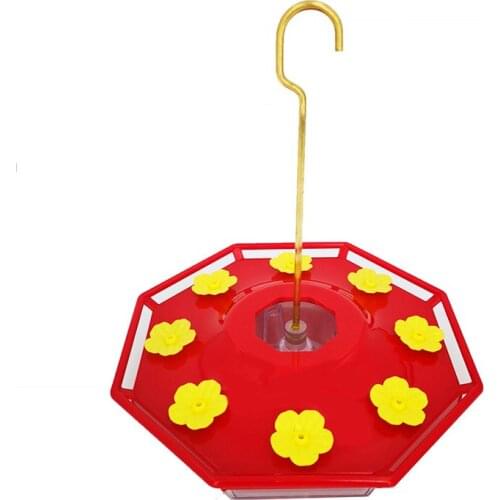 Pet Parrots Birds Food Holder 8-Hole Hummingbird Feeder Pet Bird Supplies For Outdoors Courtyard Dispenser Bottle Drinking Cup