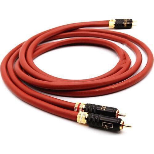1Pair VDH MC D102 MK III HYBRID RCA Interconnect Cable,wire with WBT-0144 Gold plated RCA plug