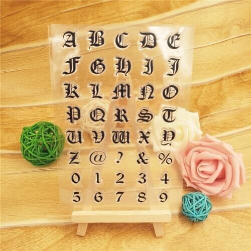 Hot selling letter alphabet transparent clear stamp / silicone seal roller stamp DIY scrapbook album / card production