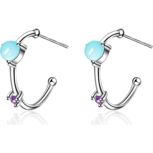 Cold Wind Nails Female Temperament Diamond Earrings Round Earring Design Sense Niche Cold Wind Earrings Cute Earrings