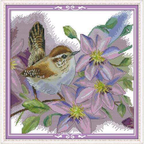 Joy Sunday Cross Stitch Fabric Print on Canvas with a Pattern for Embroidery Cross Stitch 14ct 11ct DMC Floss DIY Needlework Set