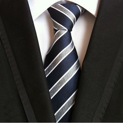 8cm Classic Woven tie Luxury diagonal stripes necktie grooms wedding gravata