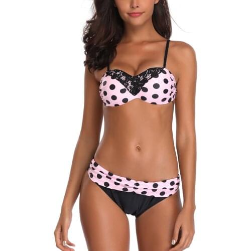 Women Siamese Bikini Set Push-Up StripeSwimwear Beachwear Swimsuit Women Sexy Fashion Stripe Push-Up Padded Bra Beachwear