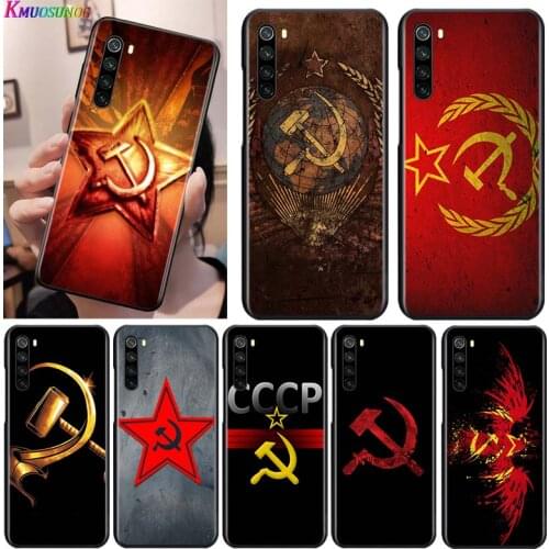 Red Soviet Union USSR Flag for OPPO Reno 2 Z 2Z 2F 3 4 5 Pro 5G 4Z 4SE 5F ACE F7 A5 A9 2020 Black Phone Case Soft Cover Shell