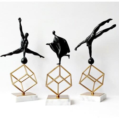 Creative Athlete Decoration Resin Iron Crafts Model Room Study Home Soft Art Accessories