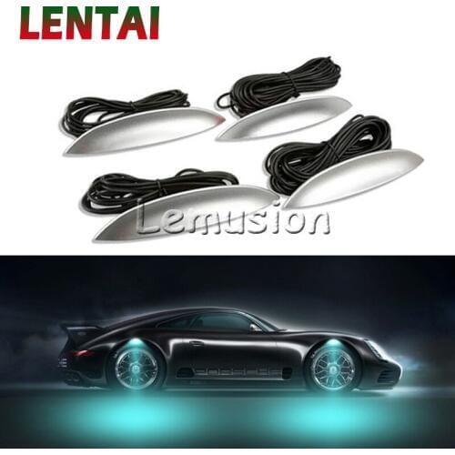 LENTAI 1Set Car LED Wheel lights atmosphere lamp bulb For Mazda CX-5 Suzuki Grand Vitara Mitsubishi ASX Lancer 10 Outland