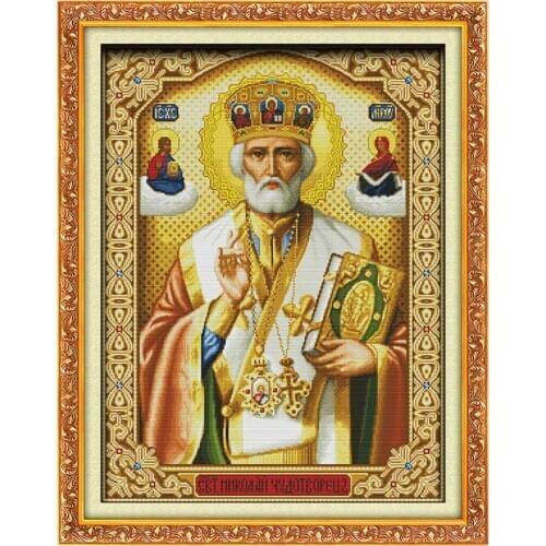 Pope religion painting counted printed on the canvas 11CT 14CT DIY kit Cross Stitch embroidery needlework Sets home decor