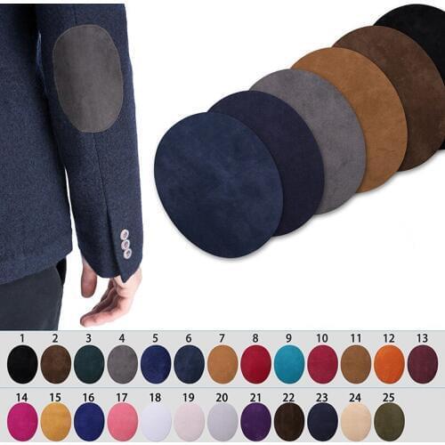 1PC elbow knee patches for backpacks jacket sweater Repair badges decoration fabric colorful suede elliptical iron on tranfer