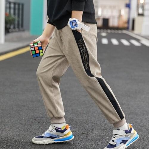 Cheap Spring Autumn Casual Pants Boys Kids Trousers Children Clothing Teenagers School Cotton Home Gift Beach High Quality