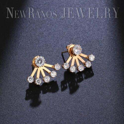 Женские золотые серьги Newranos China At AliExpress
