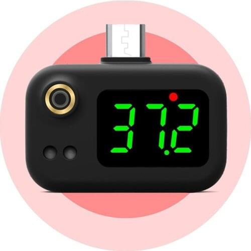 Portable Non-contact Infrafred Cell phone Thermometer Forehead Ear Thermometer Fast For Apple Android Type-c Temperature gun