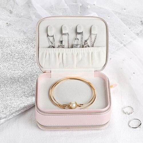 50%HOT Creative Portable Multifunctional Zipper Jewelry Box Earring Ring Storage Holder