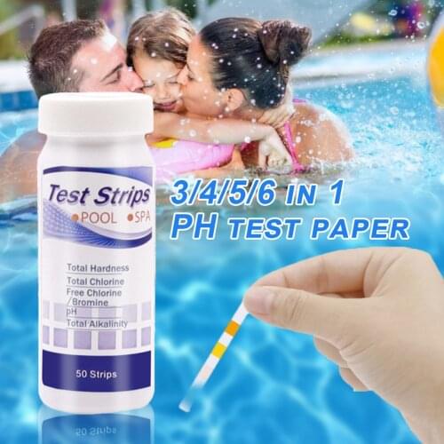 Swimming Pool PH Test Paper Residual Chlorine pH Alkalinity Hardness Test Paper PH Tester Swimming Pool Cleaner Accessories