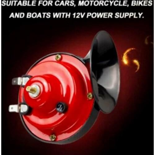 T3ED Universal 300DB Loud Car Air Horn 12V Trumpet Super Train Horn for t.u.k. Vehicle Horn Dual-tone Electric Snail Air Horn