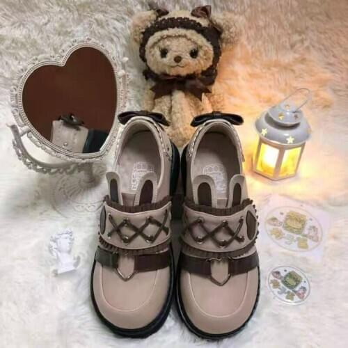 New Sweet Goth Girls Kawaii Tea Party Japanese Cute Anime Student College Lolita Shoes Women Harujuku Cosplay Feminine Platform
