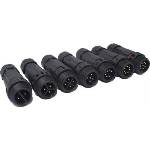 1Pcs Male Female Plugs 2 Pin 3 Pin 4 Pin M16 Socket Connectors Waterproof Electrical Cable Connector