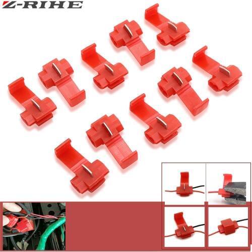10 pcs Wire terminals quick wiring connector cable clamp for AWG 22-18 for Kawasaki Yamaha Ducati suzuki for bmw honda