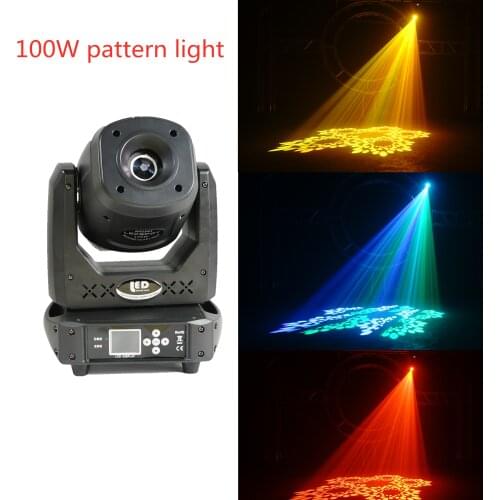 100W LED Spot Moving Head Light Colorful 7 Dynamic&6 Static Pattern DMX For Discos DJ Bar Concert Effect Light