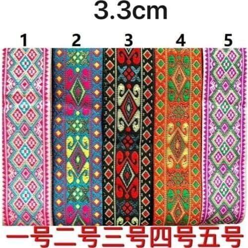 3.3cm ethnic style folk style nation style jacquard ribbon,jacquard webbing,garment ribbon,shoes ribbon,bag ribbon,QC0508K