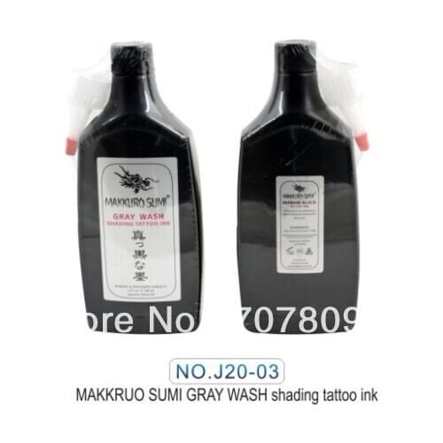Free shipping 12 OZ MAKKRUO SUMI Black Gray Wash Shading Tattoo Ink