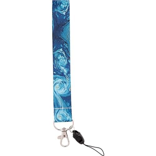 ER853 Van Gogh Art Starry Sky Keychain Tags Strap Neck Lanyards For Keys ID Card Pass Gym Phone USB Badge Holder DIY Hang Rope