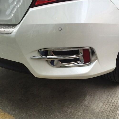 ABS Plastic Chrome car styling For Honda Civic 10th 2016 2017 Car rear fog lampshade foglight cover decoration trim