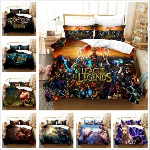 LEAGUE of LEGENDS Home Textile Pillow Case 3D Bed Linen Duvet Covers Comforter Bedding Sets Bed Set Home Decor Bedding