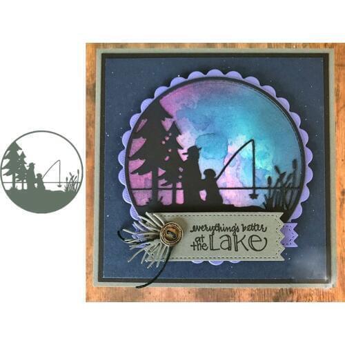 Metal Cutting Dies Good Day Fishing Stencils for DIY Scrapbooking Album Stamp Card Embossing New 2019 Die Cut
