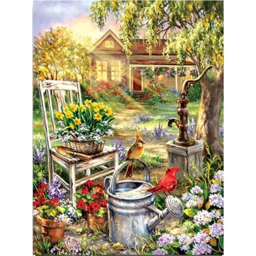 Home yard diamond painting by numbers birds flowers mosaic art canvas embroidery stickers rhinestone picture puzzle wall paper