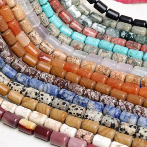 Natural Stone Loose Bead High Quality 8x12mm Column Shape DIY Gem Necklace Bracelet Jewelry Making Accessories wk250