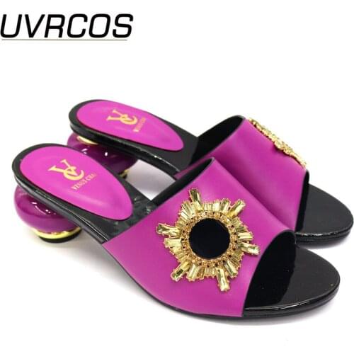 Latest African Party Pumps 2021 Summer Nigerian Women Party Wedding Pumps Decorated with Rhinestone High Qualiuty Italian Shoes