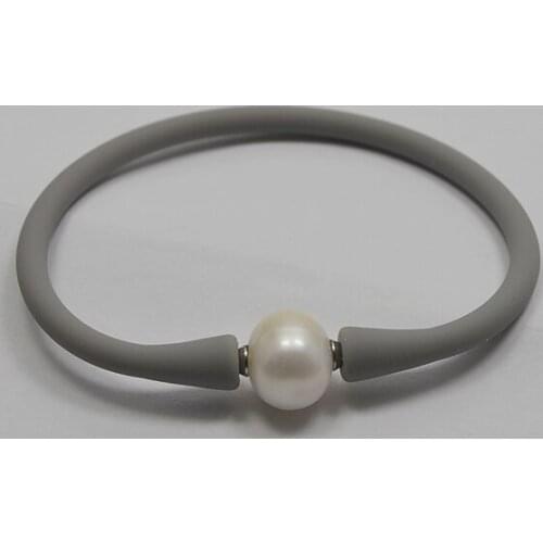 Newest White Pearl Bracelet Genuine Freshwater Pearl Huge Size Pearl Leather Bangle Four Color Charming Women Gift Jewelry