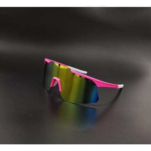 UV400 Rimless Cycling Glasses Men Women Sport Running Fishing Eyewear MTB Bicycle Sunglasses Pink Lenses Road Bike Goggles Girl