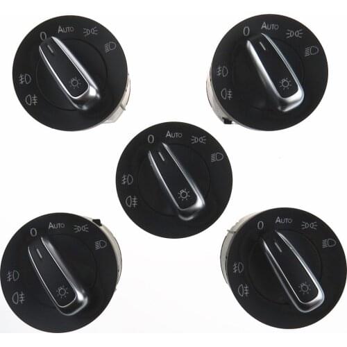 5Pcs Headlight Switch Fog Lamp Switch For VW Golf 5 6 GTI Mk5 Mk6 Jetta 5 6 Passat B6 Touran Tiguan 5ND941431B 5ND 941 431 B