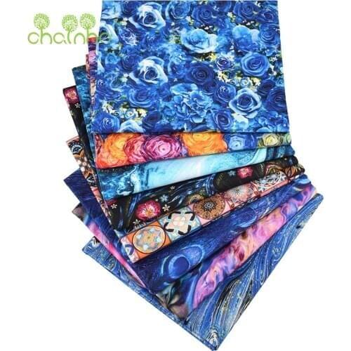 Plain Cotton Fabric,Patchwork Cloth,Abstract Magic Style Print Pattern For Handmade DIY Quilting & Sewing Crafts,Bags Material