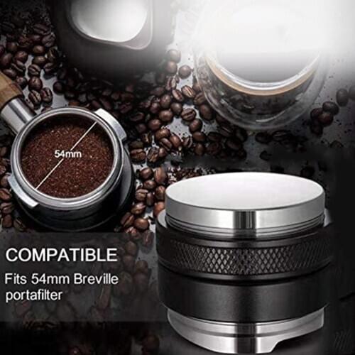 53mm Coffee Distributor Tamper Dual Head Coffee Leveler Adjustable Depth Espresso Hand Taper for 54mm Portafilter Kithchen Tool
