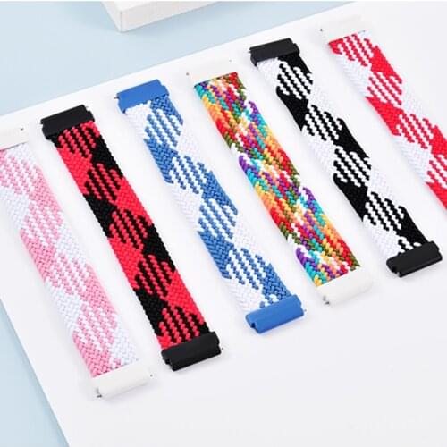 Solo loop band for Samsung Galaxy S3 Frontier 46mm/42mm active 2 Huawei watch GT 2 2e pro Amazfit Bip 20mm/22mm nylon strap